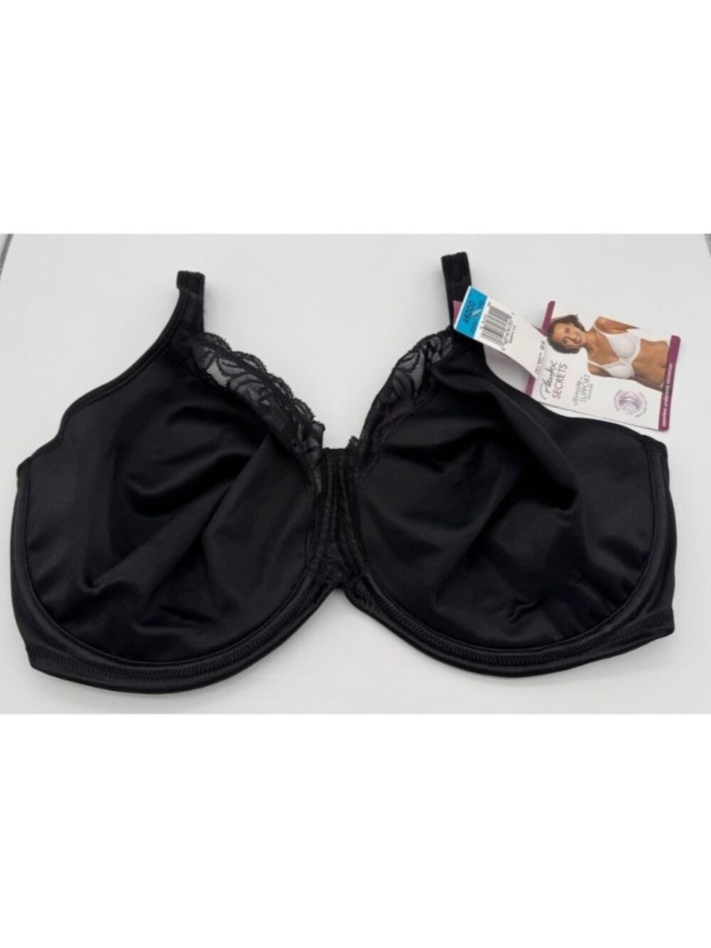 Playtex Secrets Seamless Underwire Minimizer Bra 4132 Black Size 46DDD NWT